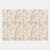  Blush Brown Floral Vrijgezellenfeest Inpakpapier Vel (Voorkant)