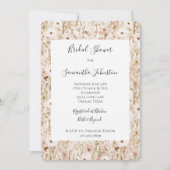 Blush Brown Floral Vrijgezellenfeest Kaart (Voorkant)