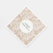  Blush Brown Floral Vrijgezellenfeest Servet (Hoek)