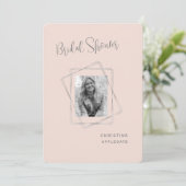 Blush bruid foto Vrijgezellenfeest afgerond Kaart (Staand voorkant)