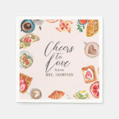 Blush Bruids Brunch Waffels Pannenkoeken Servet (Voorkant)