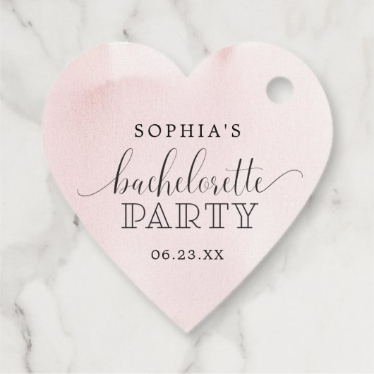 Blush Bruidsfeest Favoretiket Bedankjes Labels (Achterkant)