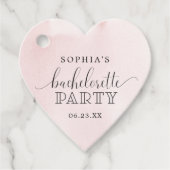 Blush Bruidsfeest Favoretiket Bedankjes Labels (Voorkant)