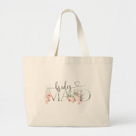 Blush bruidsmeisje Canvas tas bruidsmeisje voorste