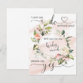 Blush bruidsmeisje voorstel Kaarten Notitiekaartje (Voorkant / Achterkant)