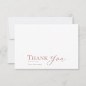 Blush bruiloft bedankkaart voor altijd begint (Voorkant)