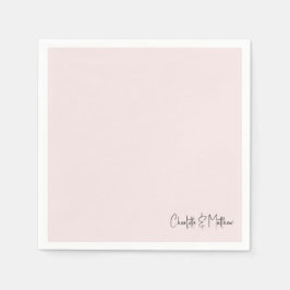 Blush bruiloft cocktail servet