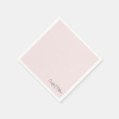 Blush bruiloft cocktail servet (Hoek)