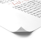 Blush bruiloft floral dusty roos boho-zitplaats poster (Hoek)