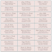  blush bruiloft gast adres sticker (Voorkant)