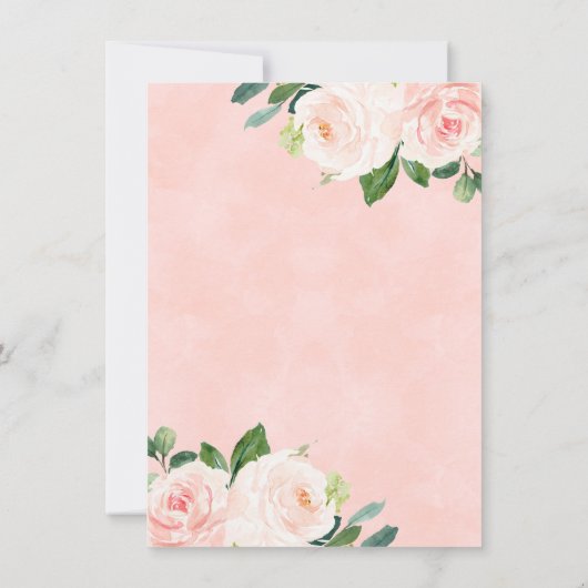 Blush Brunch Champagne Bridal Shower Invitation Kaart (Achterkant)