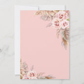 Blush Brunch en Bubbly Pampas Grass Vrijgezellenfe Kaart (Achterkant)