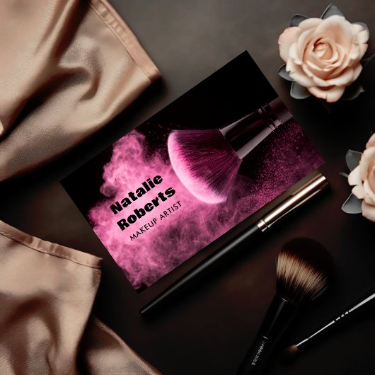 Blush Brush Make-up Artiest Zwart Visitekaartje