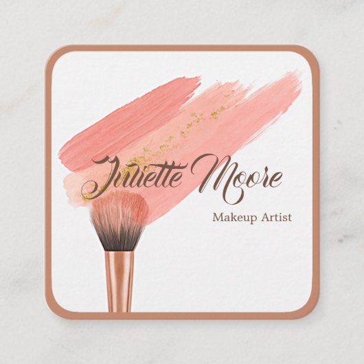 Blush Brush Make-up Artist Visitekaartje (Voorkant)
