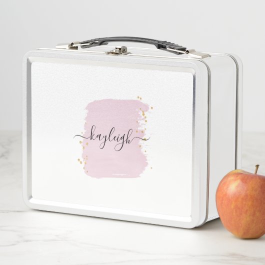 Blush Bruske Streke Gold Stippen metalen doos (In situ)