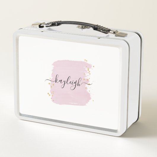 Blush Bruske Streke Gold Stippen metalen doos (Achterkant)