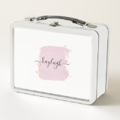 Blush Bruske Streke Gold Stippen metalen doos (Voorkant)