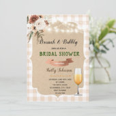 Blush bubbelpicknick-uitnodiging kaart (Staand voorkant)