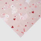 Blush Bunny Hearts Pattern – Cute Pastel Rabbit Tissuepapier (Detail)
