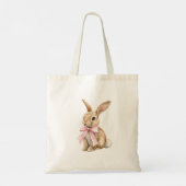 Blush Bunny Konijnenhart Tote Bag (Achterkant)