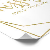 Blush Burgundy Bloem Hoeveel Kusjes Bordje Poster (Hoek)