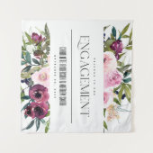 BLUSH BURGUNDY FLORAL BUNCH VERLOVING WELKOM WANDKLEED (Voorkant (horizontaal))