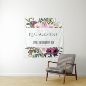 BLUSH BURGUNDY FLORAL BUNCH VERLOVING WELKOM WANDKLEED (In situ)