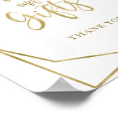 Blush Burgundy Floral Kaarten en Gifts Sign Poster (Hoek)