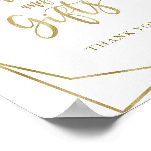 Blush Burgundy Floral Kaarten en Gifts Sign Poster (Hoek)