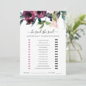 Blush Burgundy Floral zei dat ze Kaart zei (Staand voorkant)