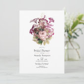 Blush Burgundy Gold Shabby Floral Vrijgezellenfees Kaart (Staand voorkant)