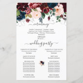 BLUSH BURGUNDY NAVY WATERVERF FLOWERS (Achterkant)