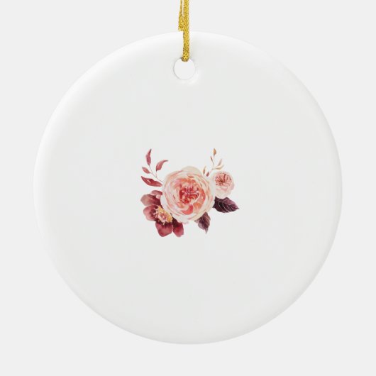 Blush Burgundy Personalized Moeder van de Groom Keramisch Ornament (Achterkant)