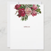 Blush Burgundy Red Rustic Rozen Land Weddenschap Kaart (Achterkant)