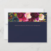 Blush+Burgundy Waterverf Bouquet Dank je wel Save The Date (Achterkant)