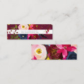 Blush+Burgundy Website RSVP Behuizing Mini Visitekaartje (Voorkant / Achterkant)