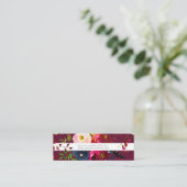 Blush+Burgundy Website RSVP Behuizing Mini Visitekaartje (Staand voorkant)