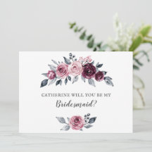 Blush Burgundy Wil Je Mijn Bruidsmeisje Zijn