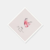 Blush Butterfly Baby shower Servet (Hoek)