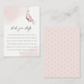 Blush Butterfly Books for Baby shower Informatiekaartje (Voorkant / Achterkant)