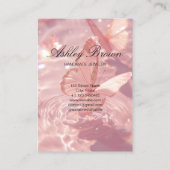 Blush Butterfly Handgemaakte Sieraden Oorbel Displ Visitekaartje (Achterkant)