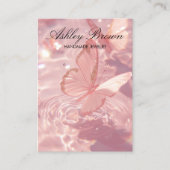 Blush Butterfly Handgemaakte Sieraden Oorbel Displ Visitekaartje (Voorkant)