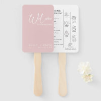 Blush Calligrafie Pictogrammen Weddenprogramma