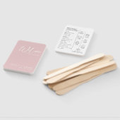 Blush Calligrafie Pictogrammen Weddenprogramma Handwaaier (Niet-gemonteerd)