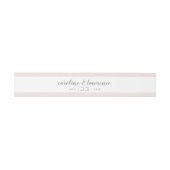Blush Calligraphy Wedding Band met Date Uitnodigingen Wikkel (Vlak)
