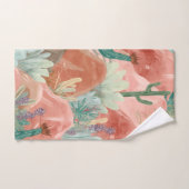 Blush Canyon Desert Bloom Watercolor Scene Bad Handdoek (Handdoek)