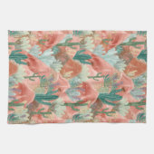 Blush Canyon Desert Bloom Waterverf Kunst Theedoek (Horizontaal)