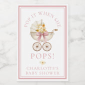 Blush Carriage Pop It Als Ze Knalt Label Wijn Etiket (Enkel label)