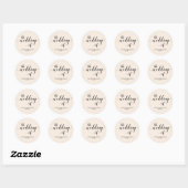 Blush Cascade | Bruiloft Ronde Sticker (Vel)