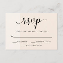 Blush Cascade | Subtiele Strepen Bruiloft RSVP